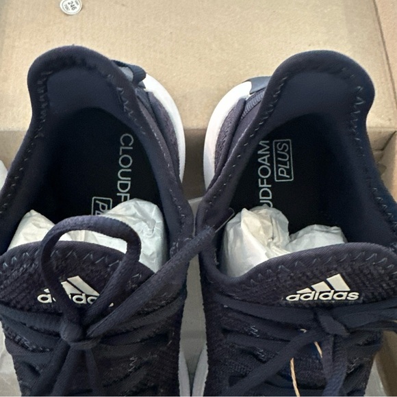 Adidas women’s Cloudfoam Navy slip on Sneakers - Picture 5 of 5